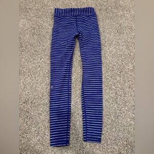 Ivivva Navy and White Striped Leggings